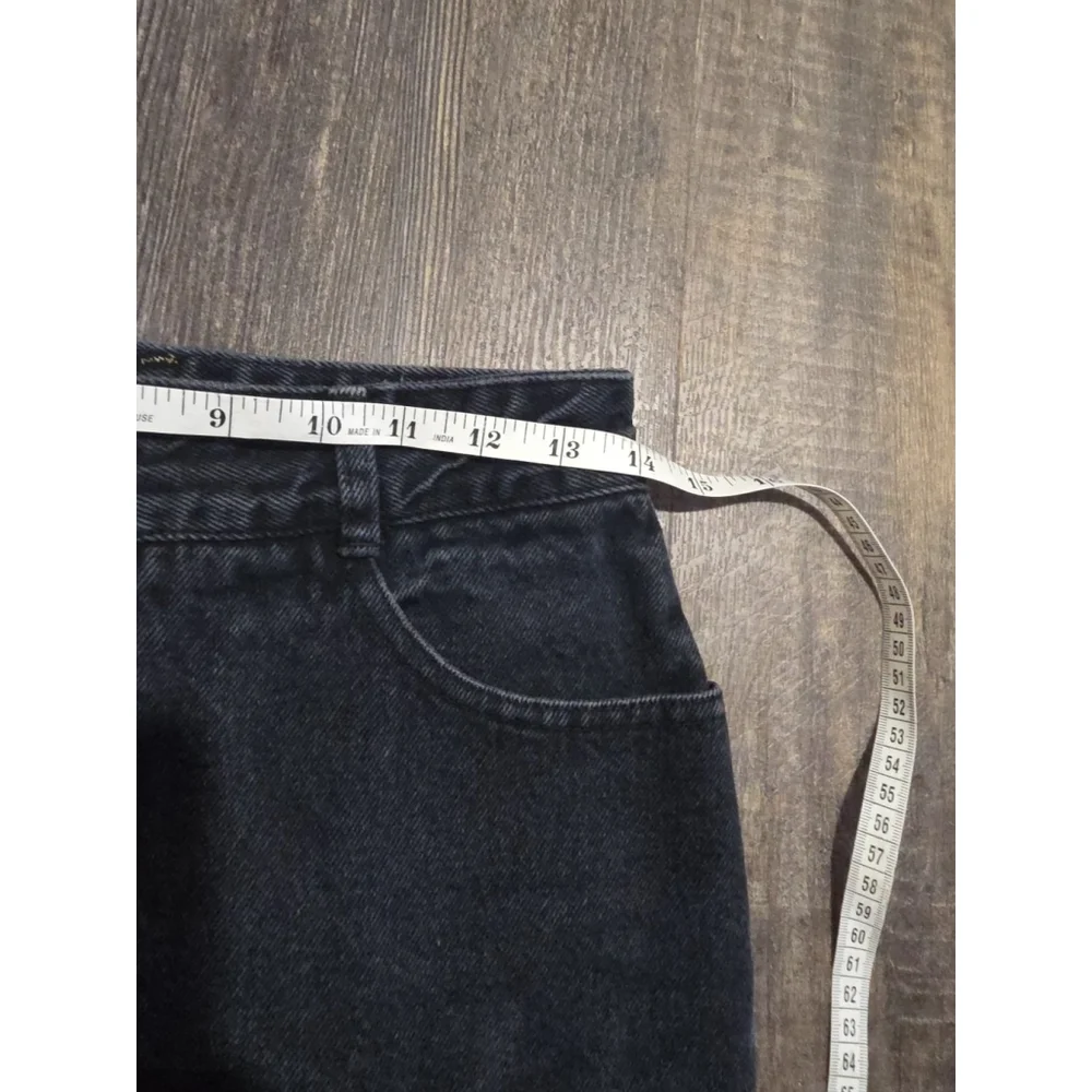 Vintage Bongo Jeans Women Size 13 Mom Jeans Black Wash Y2K Zipper Ankle - Picture 4 of 12